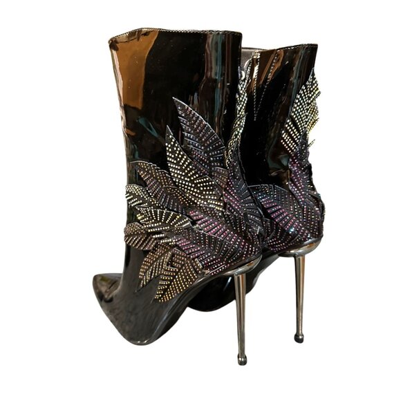 Azalea Wang Night Shift Stiletto Bootie Black‎ Size 10 - Picture 11 of 16